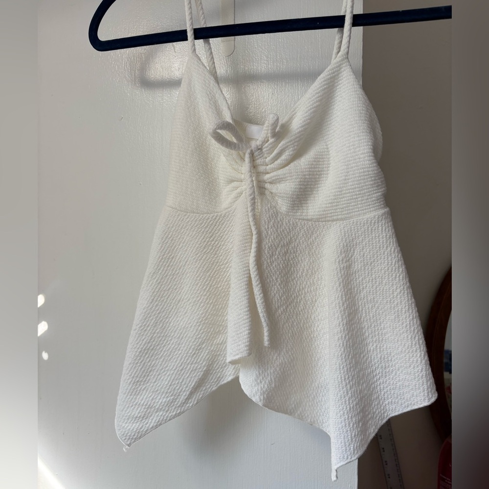 Gaze Cream Knit Sleeveless Top
